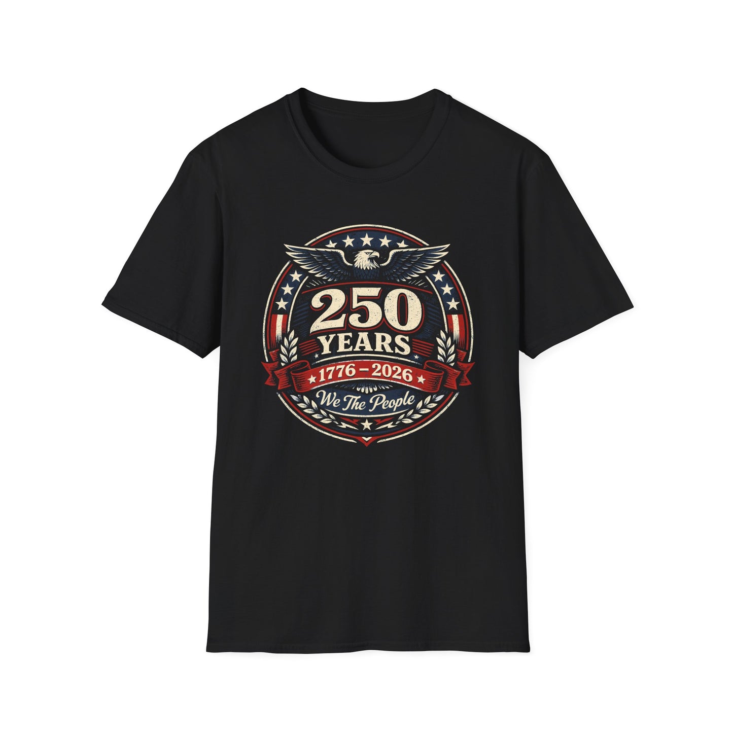 250 Years 1776–2026 Patriotic T‑Shirt — American Eagle Semiquincentennial Celebration