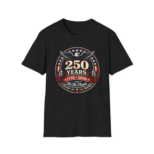 250 Years 1776–2026 Patriotic T‑Shirt — American Eagle Semiquincentennial Celebration