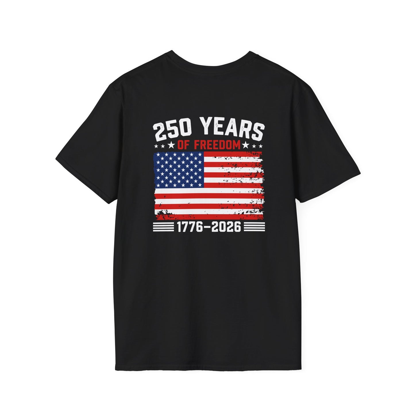 250 Years of Freedom T-Shirt — 1776–2026 American Flag Tee